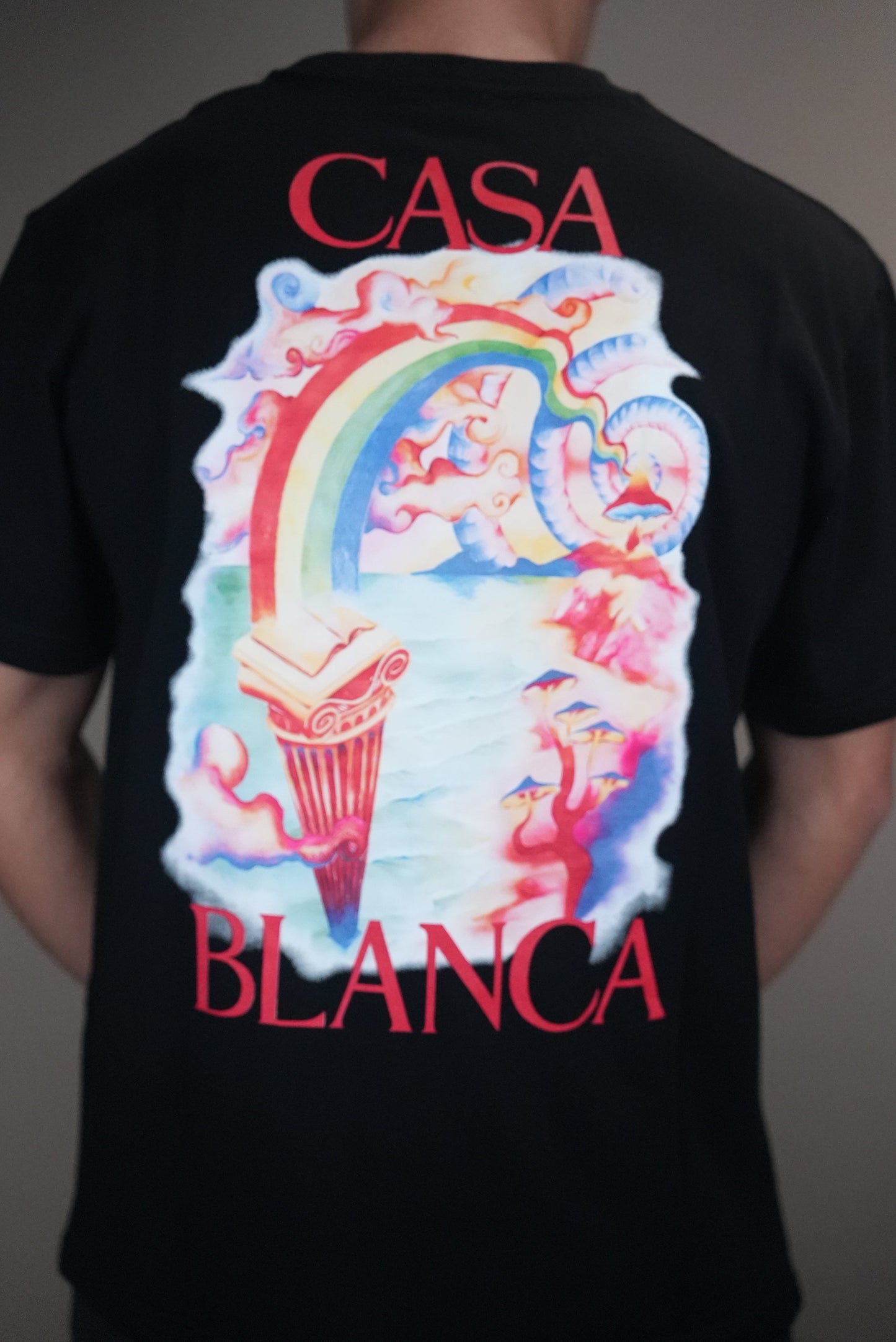 Casablanca shirt print op borst&rug rood