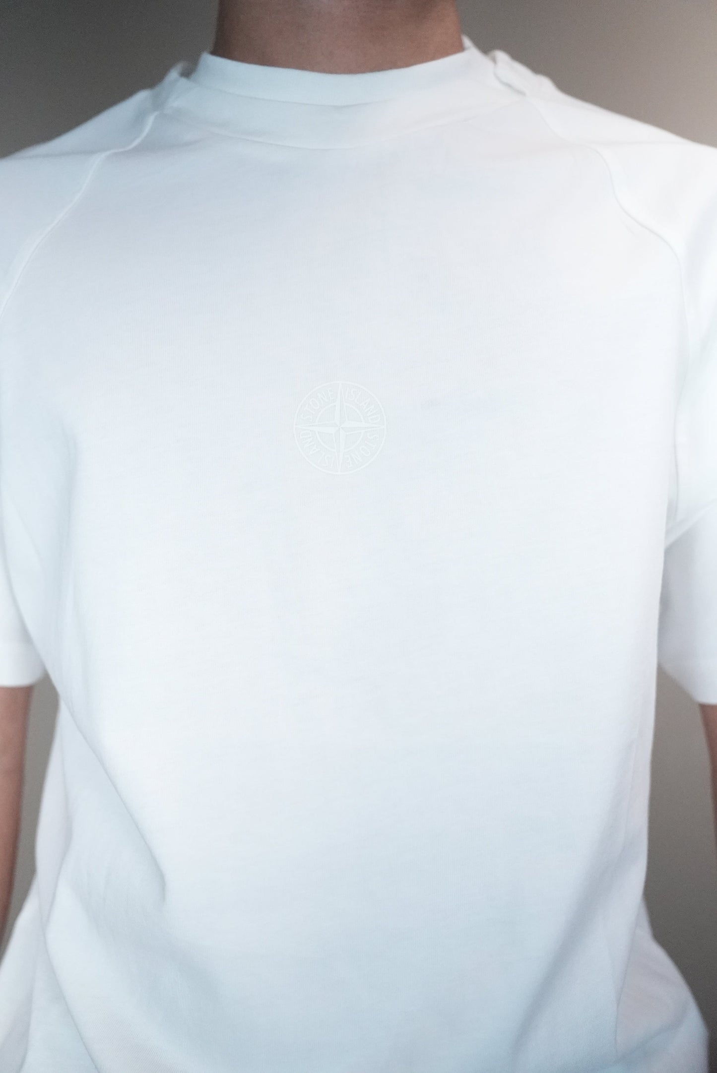 Stone island shirt wit logo voor