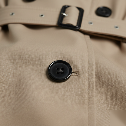 Ikonisk Beige Trenchcoat - Tidløs Elegance til Enhver Anledning
