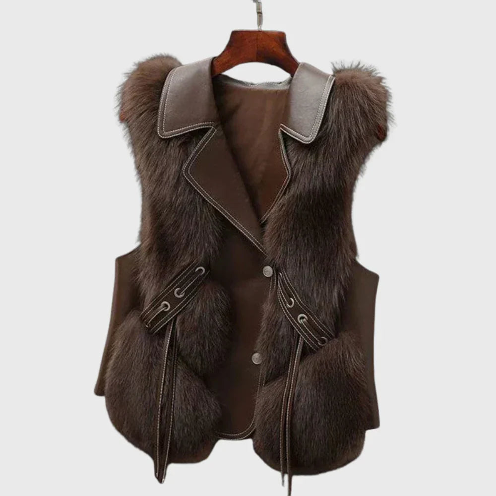 Aveline Faux Fur Vest – Luxuriøs Vinter Elegance