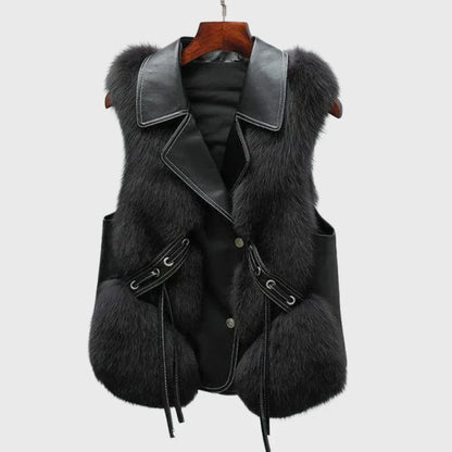 Aveline Faux Fur Vest – Luxuriøs Vinter Elegance