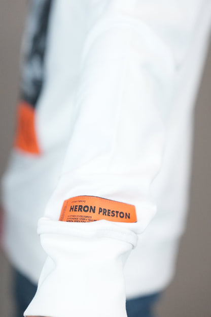 Heron preston trui wit bedrukt
