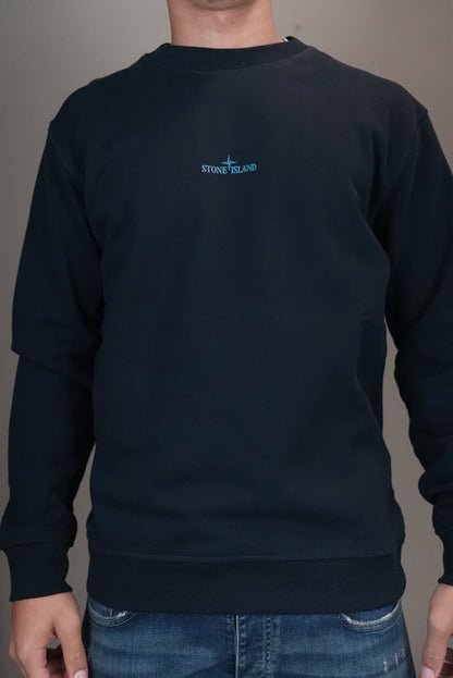 Stone island trui zwart logo bedrukt achter