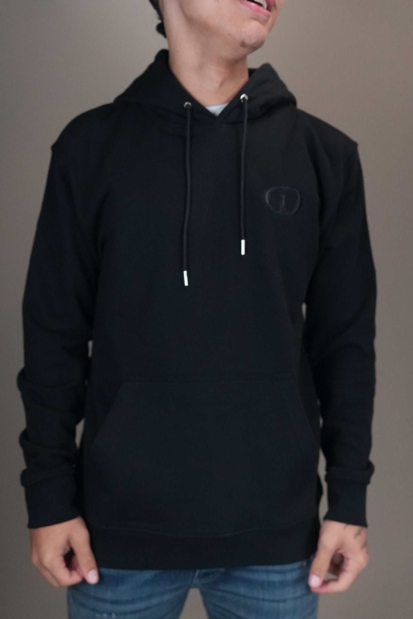 Cristian dior hoodie zwart logo borst