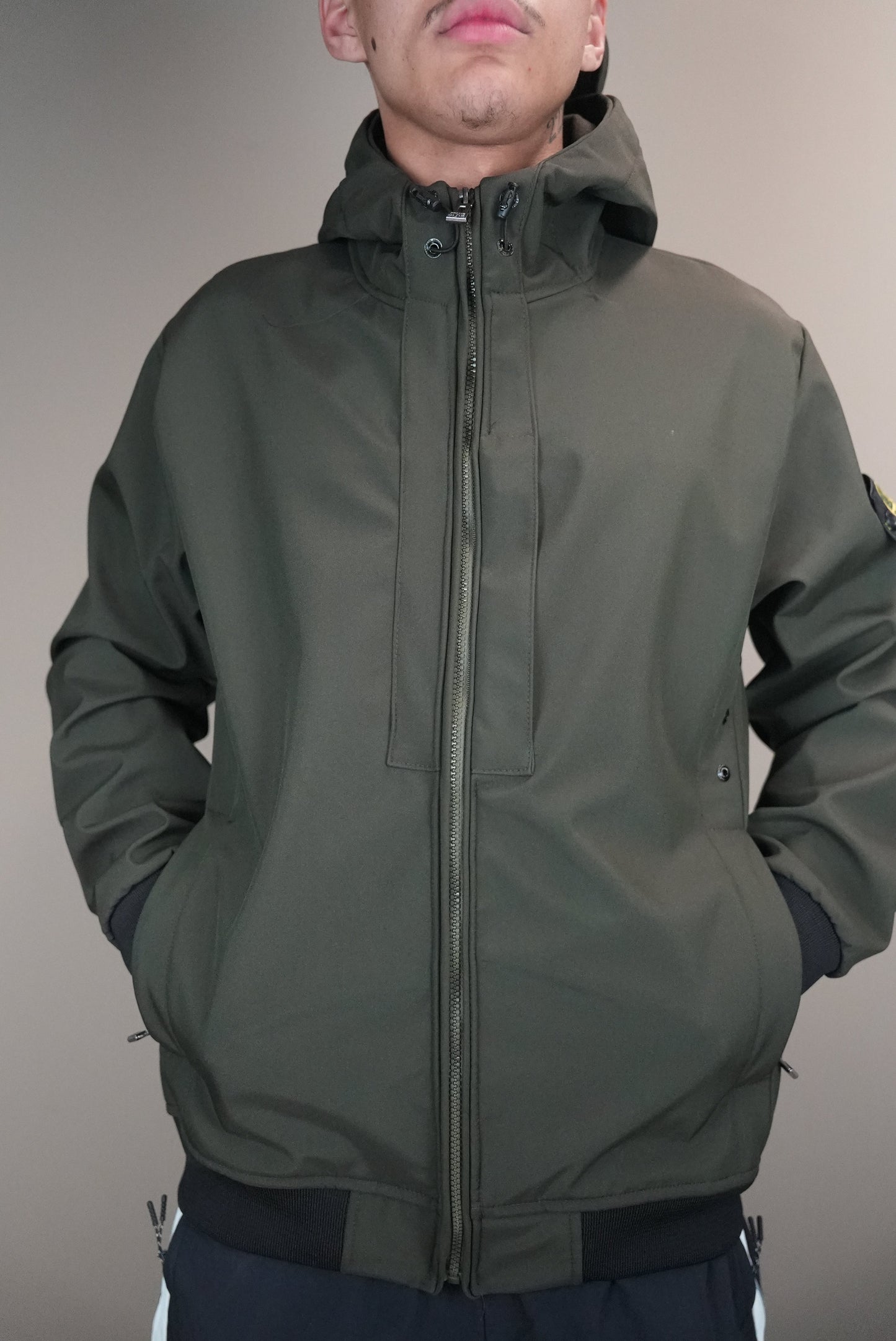 Stone island soft shell donkergroen