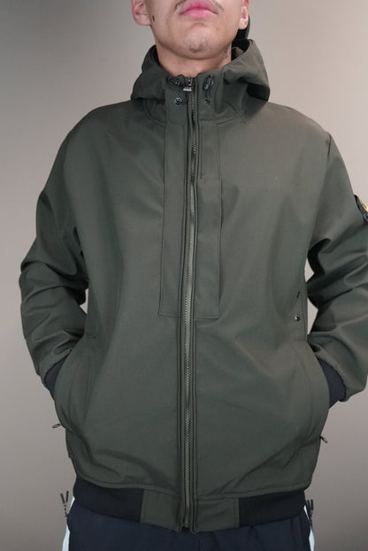 Stone island soft shell donkergroen