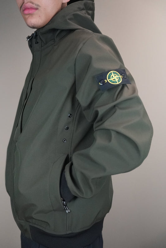 Stone island soft shell donkergroen