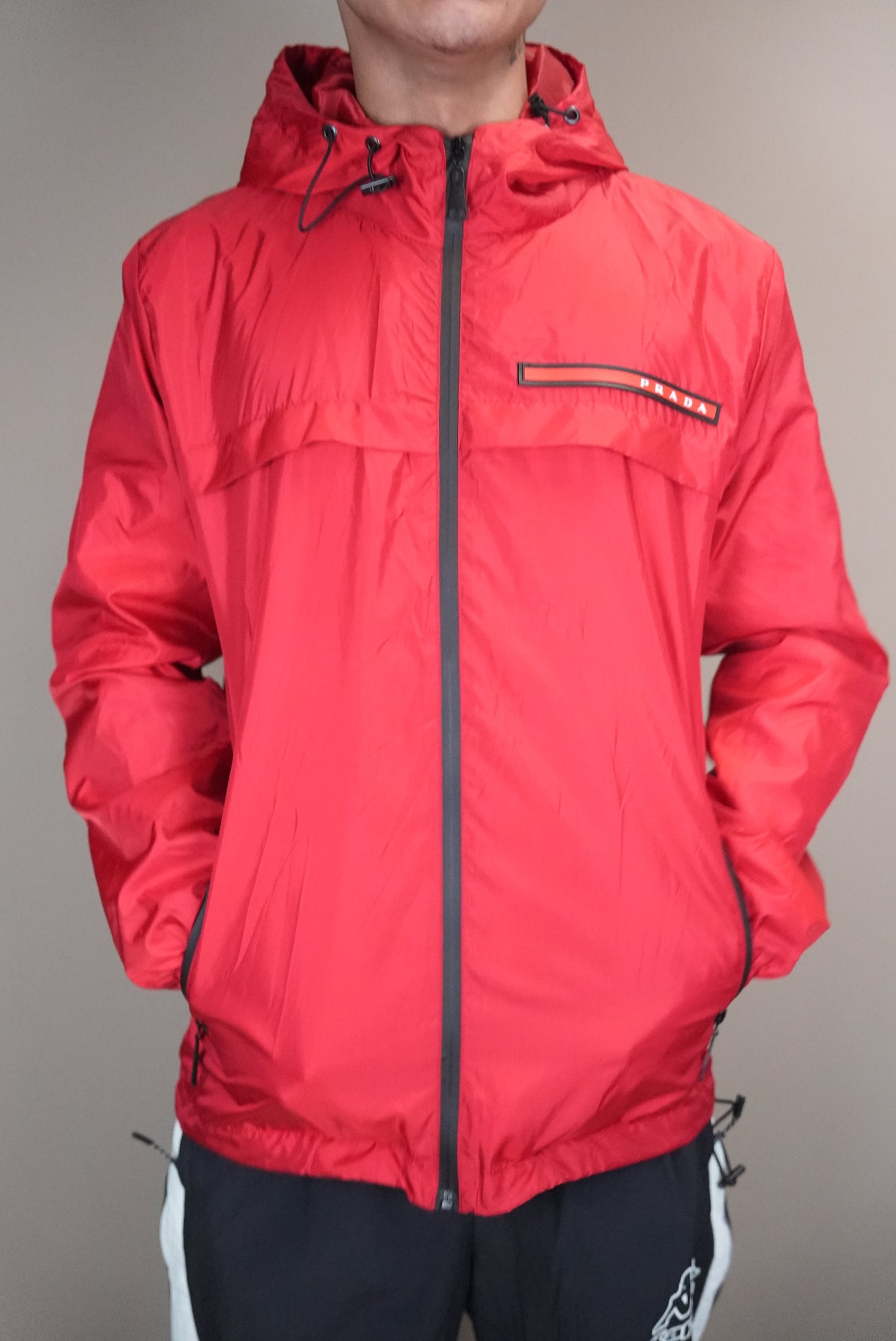 Prada fleece jas rood