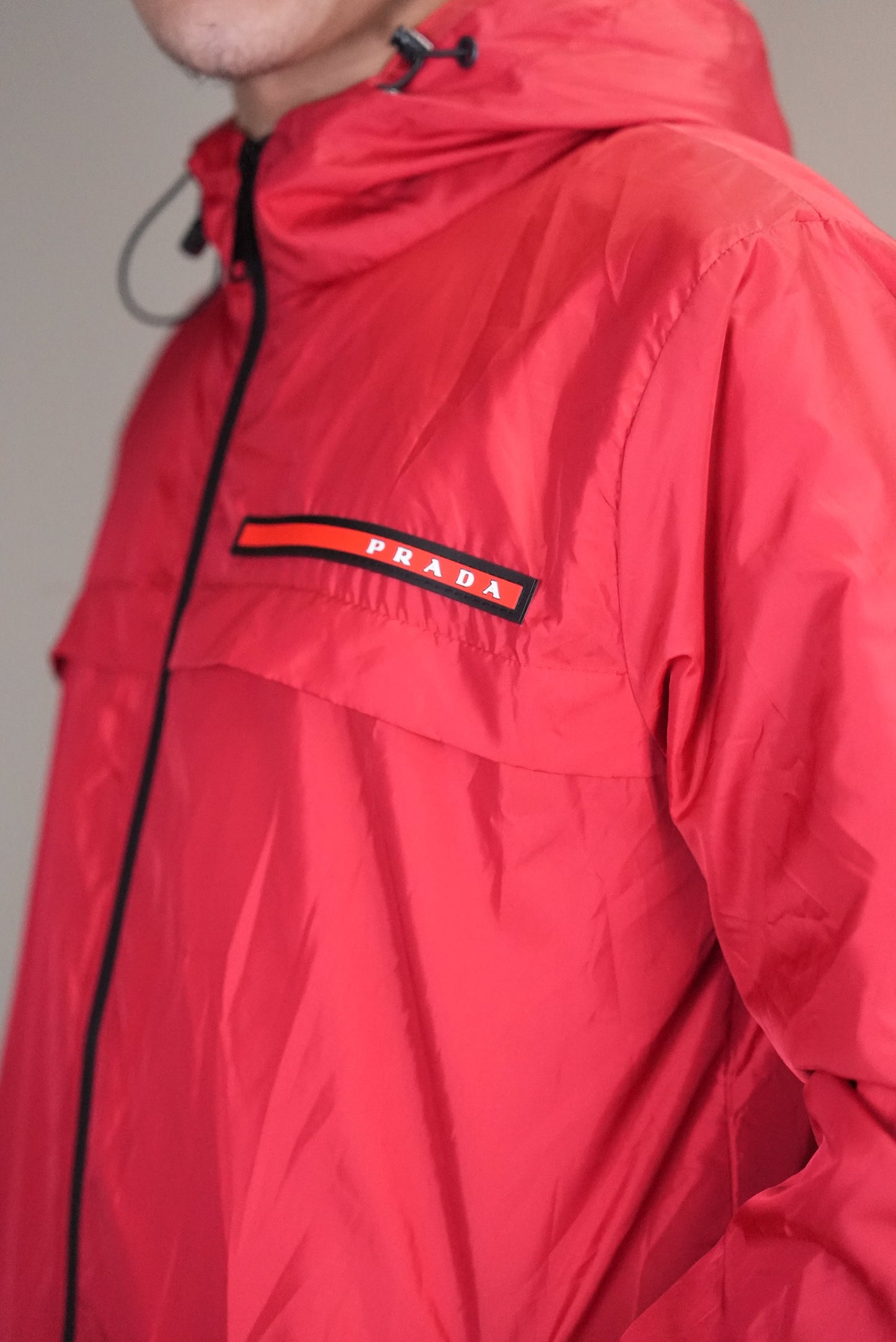 Prada fleece jas rood