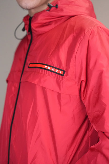 Prada fleece jas rood