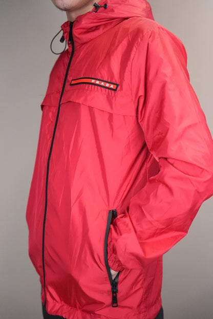 Prada fleece jas rood