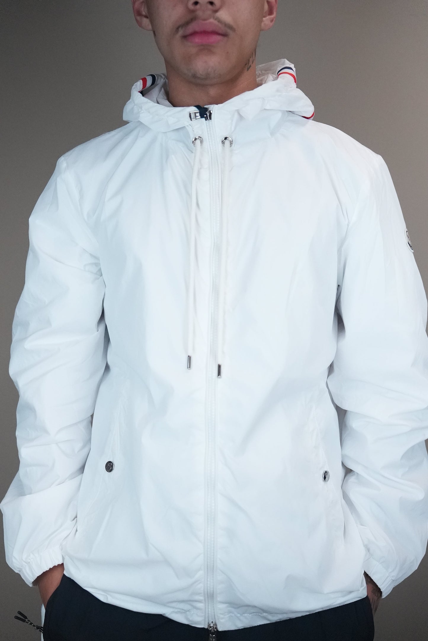 Moncler fleece jas wit