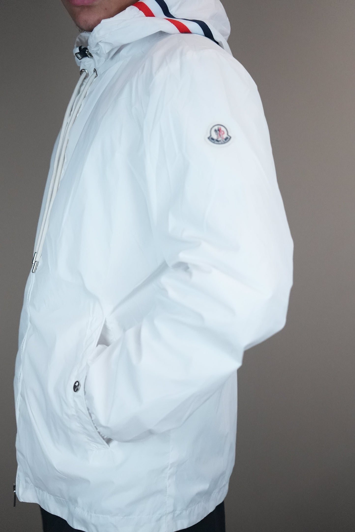 Moncler fleece jas wit