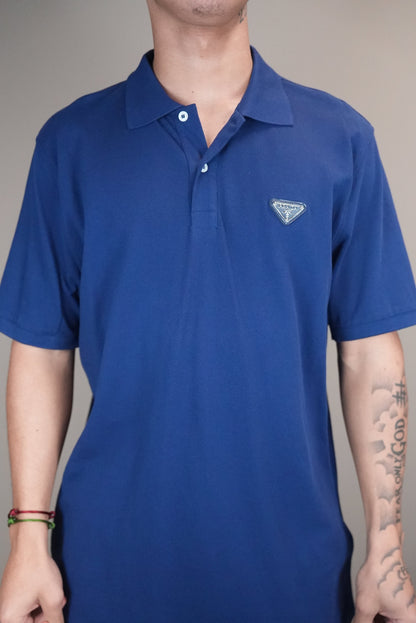 Prada polo donkerblauw logo borst