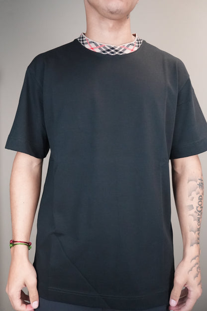 Burberry shirt zwart print op kraag