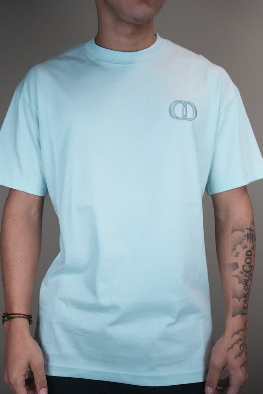 Cristian dior shirt wit logo op borst grijs