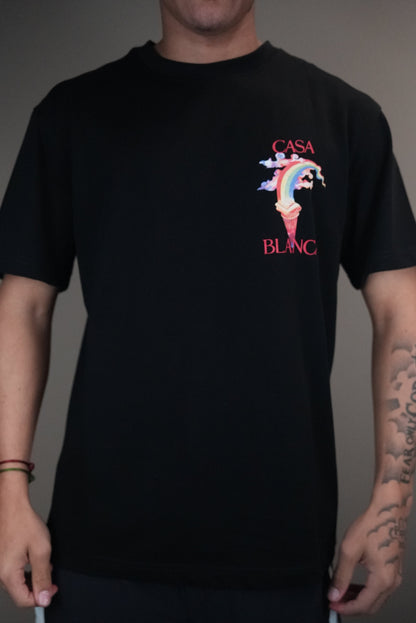 Casablanca shirt print op borst&rug rood