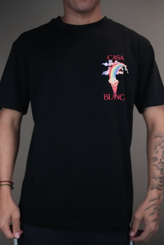 Casablanca shirt print op borst&rug rood