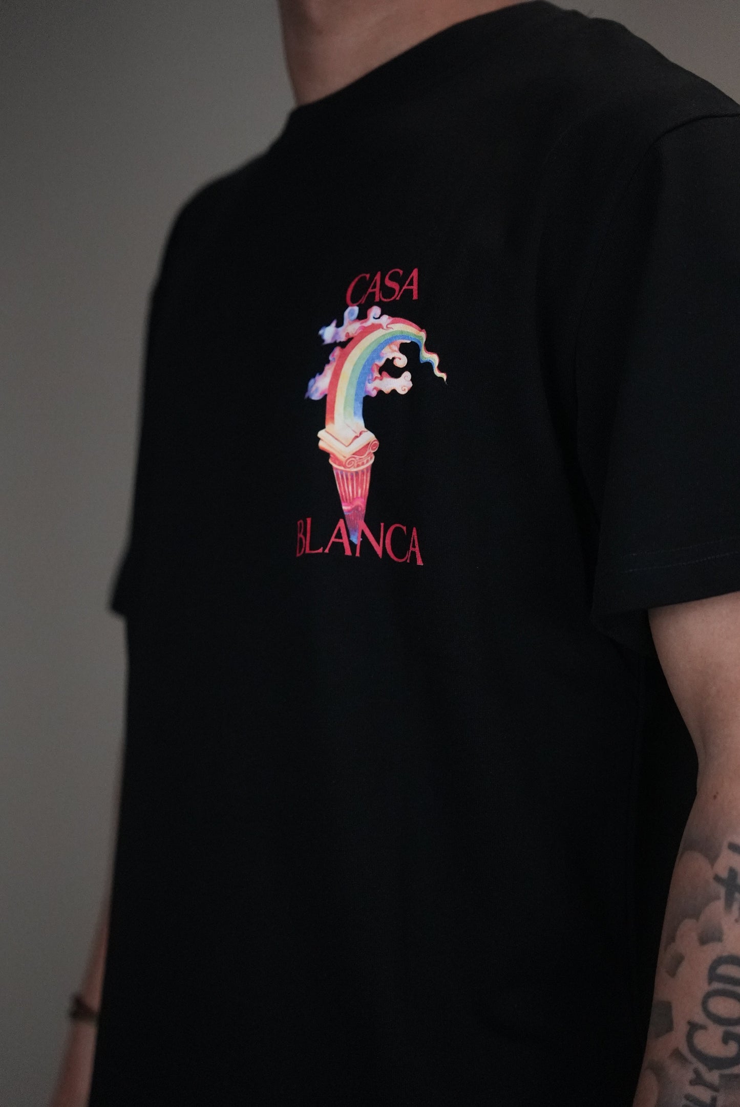 Casablanca shirt print op borst&rug rood