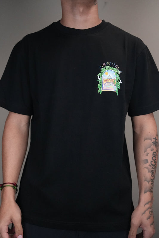 Casablanca shirt print op borst&rug groen