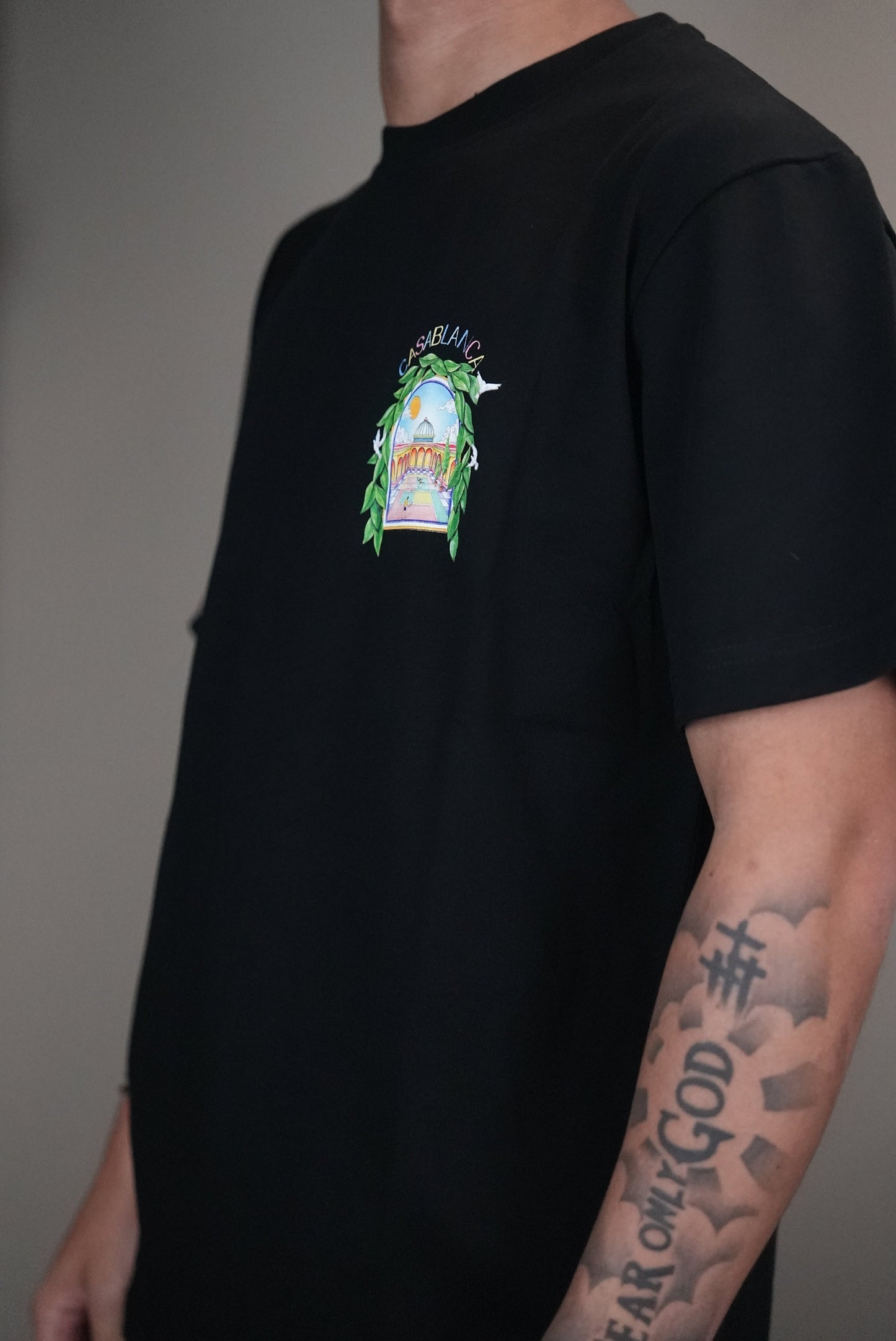 Casablanca shirt print op borst&rug groen