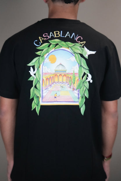 Casablanca shirt print op borst&rug groen