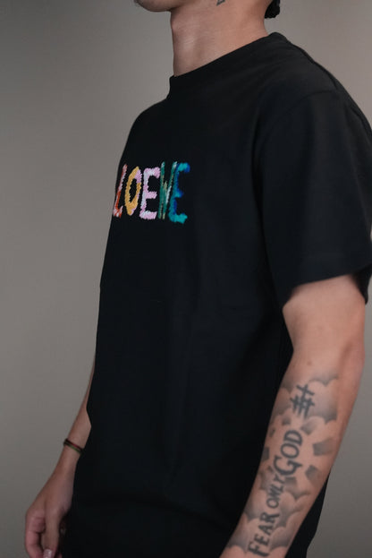 Loewe shirt zwart letters voorkant