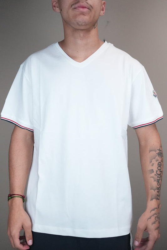 Moncler shirt wit logo op mouw