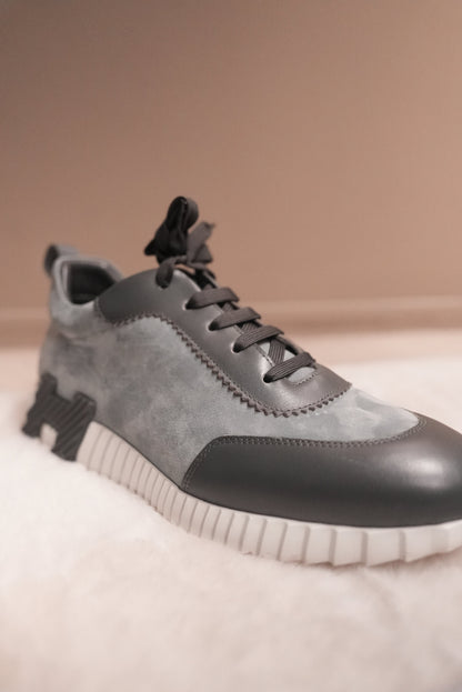 Hermes Bouncing sneaker grijs&donekrgrijs