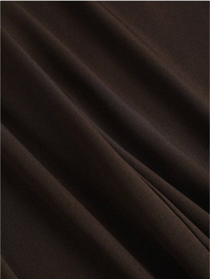 Elegant Wide-Leg Bukser – Tidløs Komfort i Mørk Brun